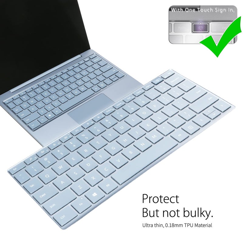 Digi-Tatoo غطاء لوحة مفاتيح Digi-Tatoo لجهاز Microsoft Surface Laptop Go 3/ Laptop Go 2/ Laptop Go 12.4" - واقي لوحة مفاتيح فائق النحافة، عالي الشفافية - Image 3